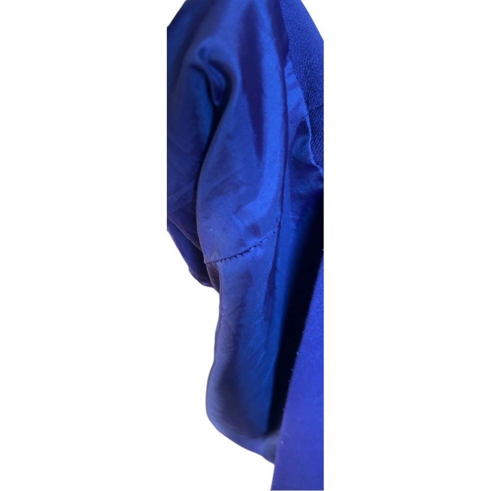 Alfani purple double ruffle sleeve poly rayon spandex jacket lined zipper Sz 3X - Picture 6 of 9